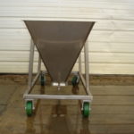 Lincoln Process Stainless Steel Rolling Hopper Tote Bin