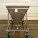 Lincoln Process Stainless Steel Rolling Hopper Tote Bin