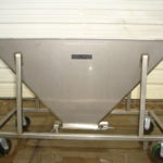 Lincoln Process Stainless Steel Rolling Hopper Tote Bin