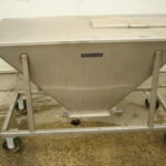 Lincoln Process Stainless Steel Rolling Hopper Tote Bin