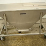 Lincoln Process Stainless Steel Rolling Hopper Tote Bin